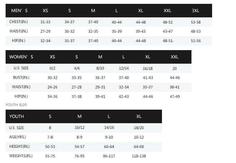 nfl size chart