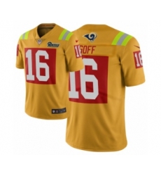 Men Los Angeles Rams #16 Jared Goff Gold Nike City Edition Jersey