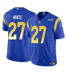 Youth Los Angeles Rams #27 Tre'Davious White Blue 2024 F.U.S.E. Vapor Untouchable Football Stitched Jersey