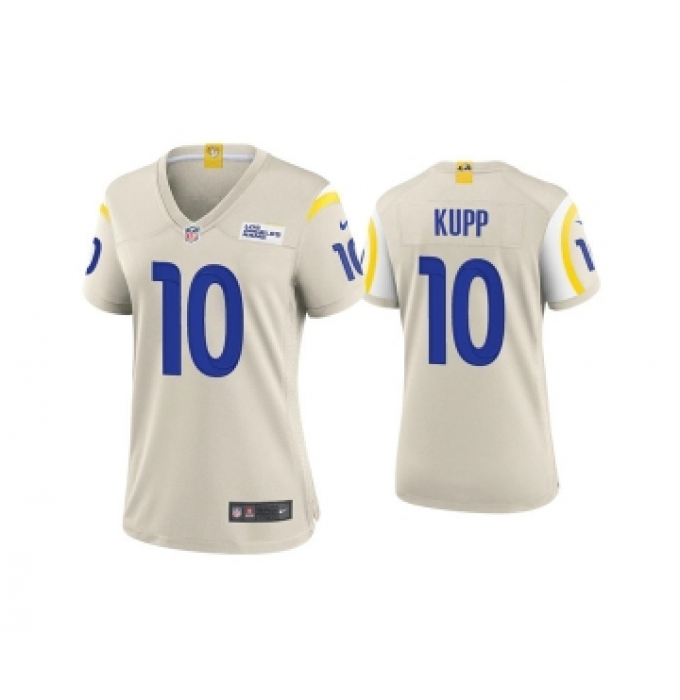 Women's Nike Los Angeles Rams #10 Cooper Kupp Bone Vapor Untouchable Limited Stitched Jersey