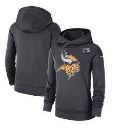 NFL Women's Minnesota Vikings Nike Anthracite Crucial Catch Performance Pullover Hoodie
