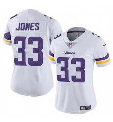 Women's Minnesota Vikings #33 Aaron Jones White Vapor Untouchable Limited Football Stitched Jersey(Run Small)