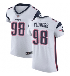 Men's Nike New England Patriots #98 Trey Flowers White Vapor Untouchable Elite Player NFL Jersey