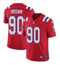 Men's Nike New England Patriots #90 Malcom Brown Red Alternate Vapor Untouchable Limited Player NFL Jersey