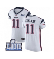 Men's Nike New England Patriots #11 Julian Edelman White Vapor Untouchable Elite Player Super Bowl LIII Bound NFL Jersey Men's Nike New England Patriots #11 Julian Edelman White Vapor Untouchable Elite Player Super Bowl LIII Bound NFL Jersey