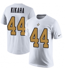 Nike New Orleans Saints #44 Hau'oli Kikaha White Rush Pride Name & Number T-Shirt