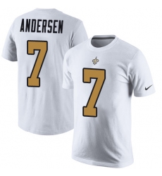 Nike New Orleans Saints #7 Morten Andersen White Rush Pride Name & Number T-Shirt