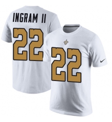 Nike New Orleans Saints #22 Mark Ingram White Rush Pride Name & Number T-Shirt