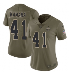 Women's Nike New Orleans Saints #41 Alvin Kamara Limited Olive 2017 Salute to Service NFL Jersey Women's Nike New Orleans Saints #41 Alvin Kamara Limited Olive 2017 Salute to Service NFL Jersey