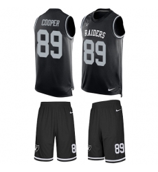 Men's Nike Oakland Raiders #89 Amari Cooper Limited Black Tank Top Suit NFL Jersey
