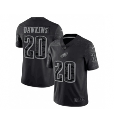 Men's Philadelphia Eagles #20 Brian Dawkins Black Reflective Limited Stitched Football Jersey