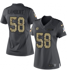 Women's Nike Pittsburgh Steelers #58 Jack Lambert Limited Black 2016 Salute to Service NFL Jersey Women's Nike Pittsburgh Steelers #58 Jack Lambert Limited Black 2016 Salute to Service NFL Jersey