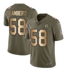 Youth Nike Pittsburgh Steelers #58 Jack Lambert Limited Olive/Gold 2017 Salute to Service NFL Jersey Youth Nike Pittsburgh Steelers #58 Jack Lambert Limited Olive/Gold 2017 Salute to Service NFL Jersey