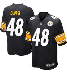 Men's Nike Pittsburgh Steelers #48 Bud Dupree Game Black Team Color NFL Jersey