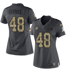 Women's Nike Pittsburgh Steelers #48 Bud Dupree Limited Black 2016 Salute to Service NFL Jersey