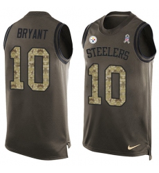 Men's Nike Pittsburgh Steelers #10 Martavis Bryant Limited Green Salute to Service Tank Top NFL Jersey