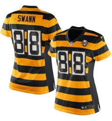 Women's Nike Pittsburgh Steelers #88 Lynn Swann Limited Yellow/Black Alternate 80TH Anniversary Throwback NFL Jersey