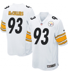 Men's Nike Pittsburgh Steelers #93 Dan McCullers Game White NFL Jersey