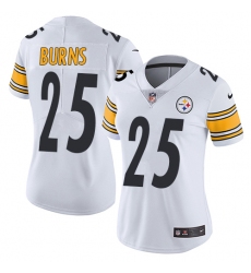 Women's Nike Pittsburgh Steelers #25 Artie Burns White Vapor Untouchable Limited Player NFL Jersey