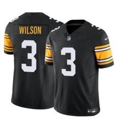 Men's Pittsburgh Steelers #3 Russell Wilson Black F.U.S.E. Vapor Untouchable Limited Football Stitched Jersey
