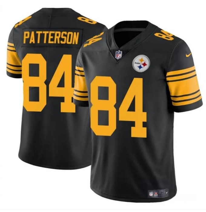 Men's Pittsburgh Steelers #84 Cordarrelle Patterson Black Color Rush Limited Football Stitched Jersey