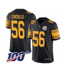 Youth Pittsburgh Steelers #56 Anthony Chickillo Limited Black Rush Vapor Untouchable 100th Season Football Jersey