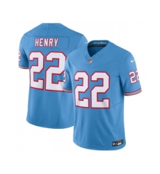 Men's Nike Tennessee Titans #22 Derrick Henry Light Blue 2023 F.U.S.E. Vapor Limited Throwback Stitched Football Jersey Men's Nike Tennessee Titans #22 Derrick Henry Light Blue 2023 F.U.S.E. Vapor Limited Throwback Stitched Football Jersey