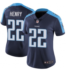 Women's Nike Tennessee Titans #22 Derrick Henry Navy Blue Alternate Vapor Untouchable Limited Player NFL Jersey Women's Nike Tennessee Titans #22 Derrick Henry Navy Blue Alternate Vapor Untouchable Limited Player NFL Jersey