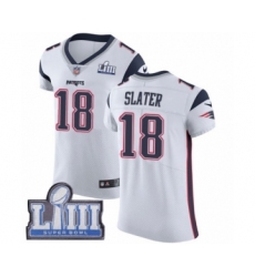Men's Nike New England Patriots #18 Matthew Slater White Vapor Untouchable Elite Player Super Bowl LIII Bound NFL Jersey