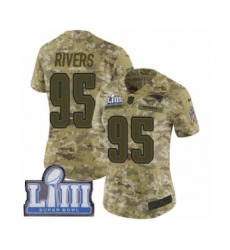 Women's Nike New England Patriots #95 Derek Rivers Limited Camo 2018 Salute to Service Super Bowl LIII Bound NFL Jersey