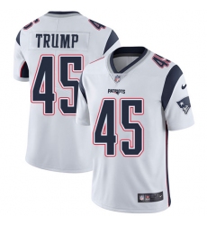Youth Nike New England Patriots #45 Donald Trump White Vapor Untouchable Limited Player NFL Jersey