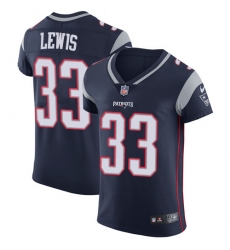 Men's Nike New England Patriots #33 Dion Lewis Navy Blue Team Color Vapor Untouchable Elite Player NFL Jersey