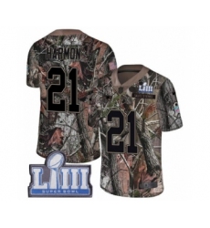 Youth Nike New England Patriots #21 Duron Harmon Camo Untouchable Limited Super Bowl LIII Bound NFL Jersey