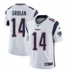 Youth Nike New England Patriots #14 Steve Grogan White Vapor Untouchable Limited Player NFL Jersey