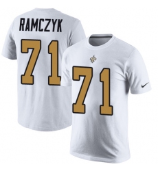 Nike New Orleans Saints #71 Ryan Ramczyk White Rush Pride Name & Number T-Shirt
