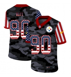 Men's Pittsburgh Steelers #90 T. J. Watt Camo Flag Nike Limited Jersey Men's Pittsburgh Steelers #90 T. J. Watt Camo Flag Nike Limited Jersey
