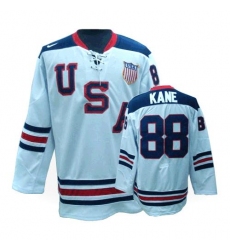 Men's Nike Team USA #88 Patrick Kane Authentic White 1960 Throwback Olympic Hockey Jersey