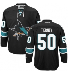 Women's Reebok San Jose Sharks #50 Chris Tierney Premier Black Third NHL Jersey