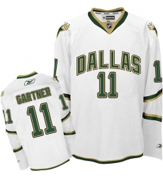 Men's Reebok Dallas Stars #11 Mike Gartner Premier White Third NHL Jersey
