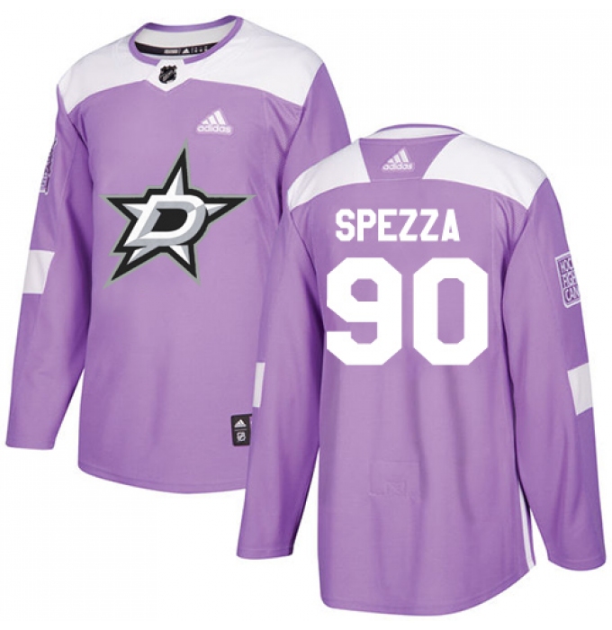 Men's Adidas Dallas Stars #90 Jason Spezza Authentic Purple Fights Cancer Practice NHL Jersey