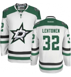 Women's Reebok Dallas Stars #32 Kari Lehtonen Authentic White Away NHL Jersey