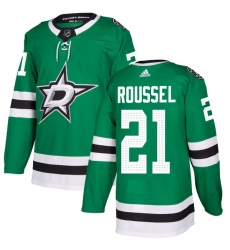 Men's Adidas Dallas Stars #21 Antoine Roussel Premier Green Home NHL Jersey