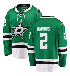 Men's Dallas Stars #2 Dan Hamhuis Fanatics Branded Green Home Breakaway NHL Jersey