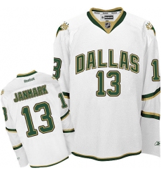 Men's Reebok Dallas Stars #13 Mattias Janmark Authentic White Third NHL Jersey