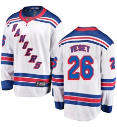 Men's New York Rangers #26 Jimmy Vesey Fanatics Branded White Away Breakaway NHL Jersey