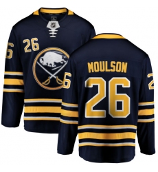 Men's Buffalo Sabres #26 Matt Moulson Fanatics Branded Navy Blue Home Breakaway NHL Jersey