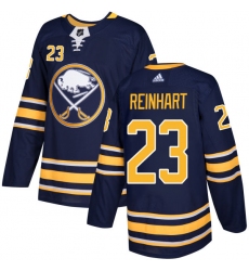 Men's Adidas Buffalo Sabres #23 Sam Reinhart Premier Navy Blue Home NHL Jersey