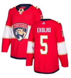 Youth Adidas Florida Panthers #5 Aaron Ekblad Premier Red Home NHL Jersey