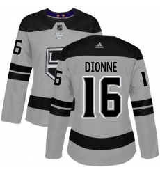 Women's Adidas Los Angeles Kings #16 Marcel Dionne Authentic Gray Alternate NHL Jersey
