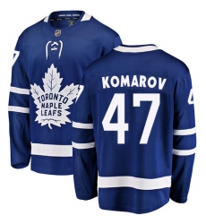 Youth Toronto Maple Leafs #47 Leo Komarov Fanatics Branded Royal Blue Home Breakaway NHL Jersey